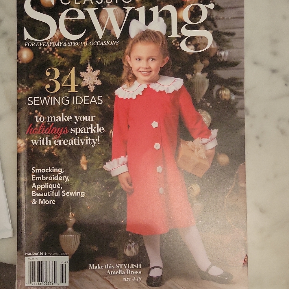 Classic Sewing Magazine Holiday 2016 And Uncut Pattern